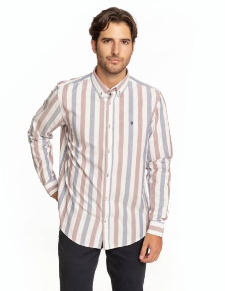 CAMISA OXFORD RAYA BICOLOR