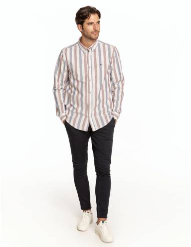 CAMISA OXFORD RAYA BICOLOR