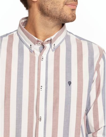 CAMISA OXFORD RAYA BICOLOR