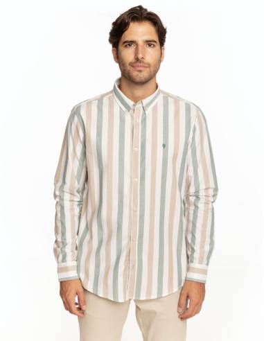 CAMISA OXFORD RAYA BICOLOR