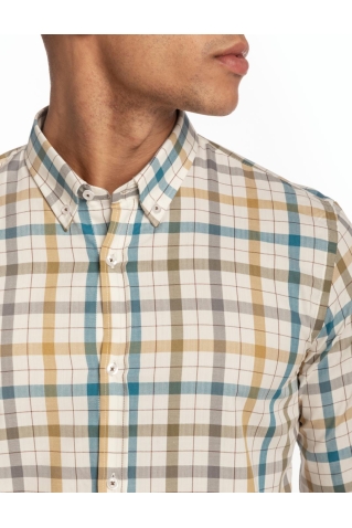 CAMISA CUADROS BEIGE 2