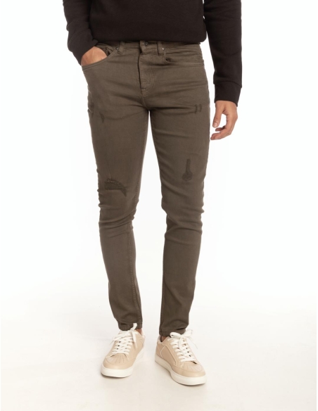 PANTALÓN 5 BOLSILLOS SKINNY BASIC ROTOS