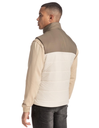 CHALECO ACOLCHADO SIN MANGAS COMBINADO