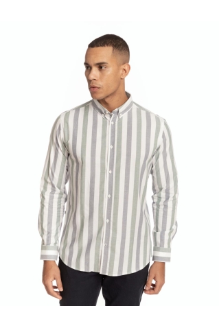 CAMISA CUELLO BOTÓN RAYA...