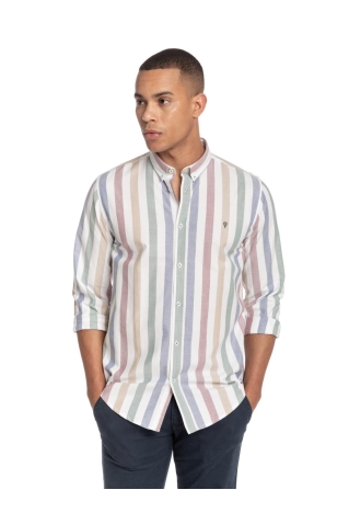 CAMISA OXFORD RAYA ANCHA