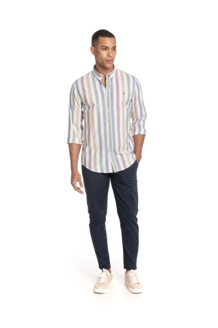 CAMISA OXFORD RAYA ANCHA 2