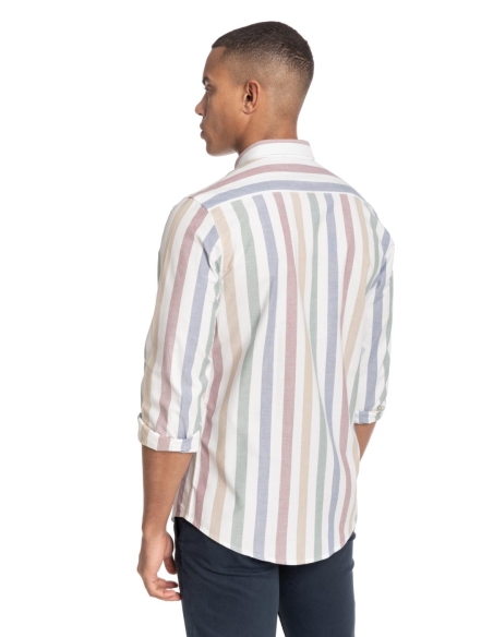 CAMISA OXFORD RAYA ANCHA