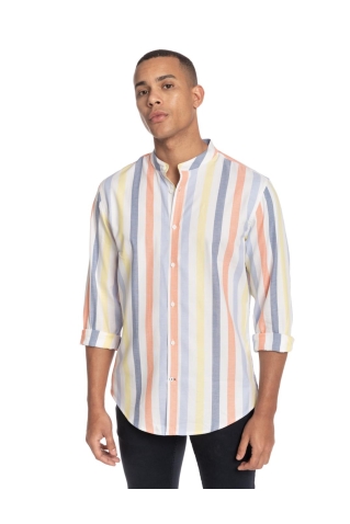 CAMISA CUELLO MAO OXFORD RAYAS