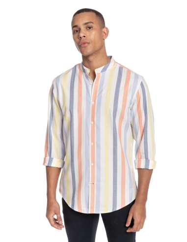CAMISA CUELLO MAO OXFORD RAYAS