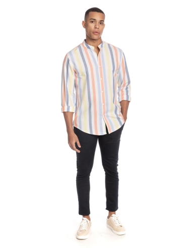 CAMISA CUELLO MAO OXFORD RAYAS