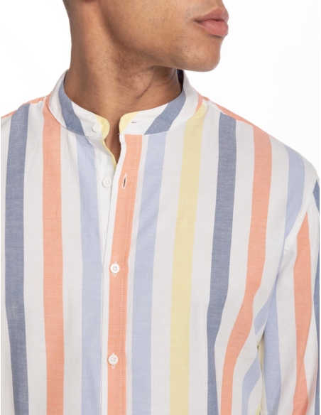 CAMISA CUELLO MAO OXFORD RAYAS
