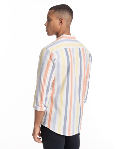 CAMISA CUELLO MAO OXFORD RAYAS