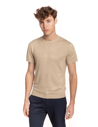 CAMISETA CUELLO CAJA TRICOT